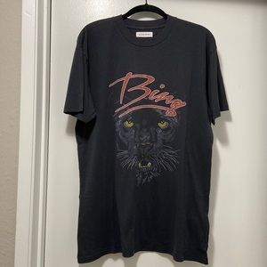 Anine Bing - Walker Panther Oversize Organic Cotton Graphic Tee - XS